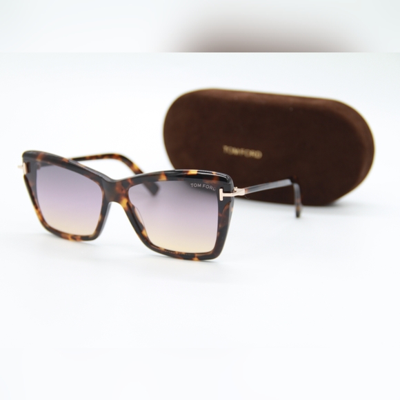 NEW TOM FORD TF849 55B WOMEN SUNGLASSES TOM FORD  LEAH FT849/S 55B - Picture 1 of 11